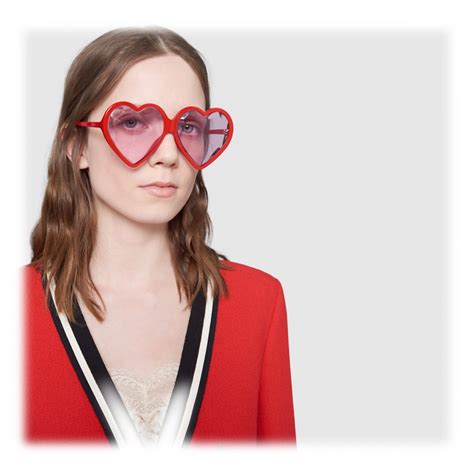 heart shaped gucci glasses